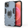 For iPhone 15 Plus Shockproof PC + TPU Holder Phone Case Cover