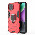 For iPhone 15 Shockproof PC + TPU Holder Phone Case Cover