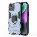 For iPhone 15 Shockproof PC + TPU Holder Phone Case Cover