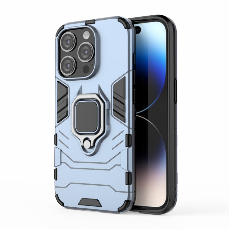 For iPhone 15 Pro Max Shockproof PC + TPU Holder Phone Case Cover