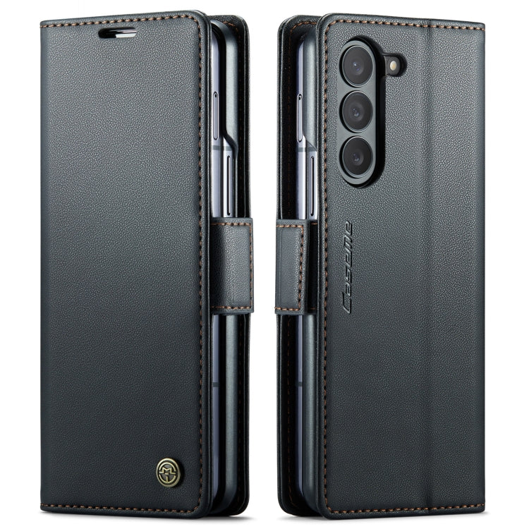 For Samsung Galaxy Z Fold 5 Caseme Litchi Texture RFID Anti-theft Leather Phone Case