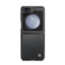 For Samsung Galaxy Z Flip 5 Caseme Litchi Texture RFID Anti-theft Leather Phone Case