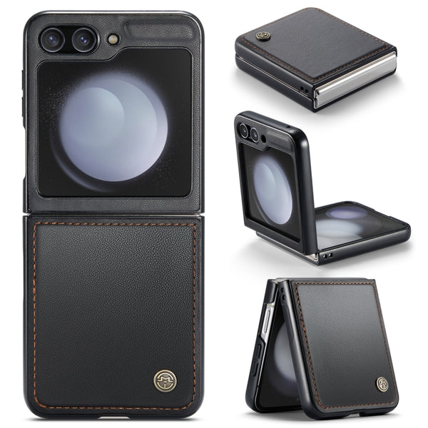 For Samsung Galaxy Z Flip 5 Caseme Litchi Texture RFID Anti-theft Leather Phone Case