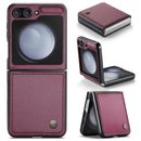 For Samsung Galaxy Z Flip 5 Caseme Litchi Texture RFID Anti-theft Leather Phone Case