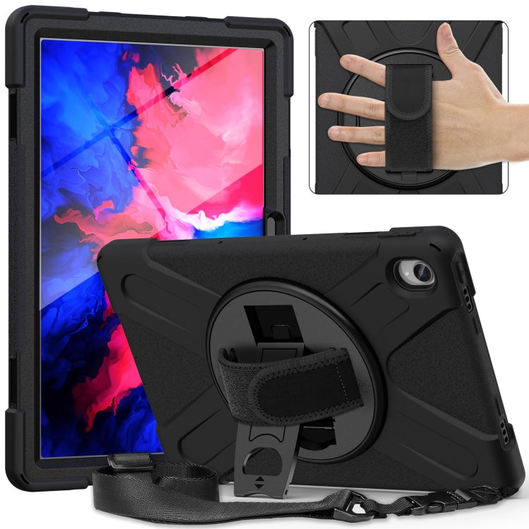 For Lenovo P11 Silicone Hybrid PC Tablet Case with Grip & Shoulder Strap