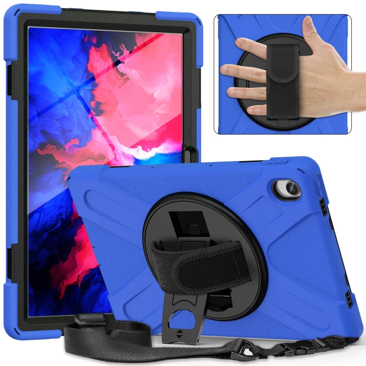 For Lenovo P11 Silicone Hybrid PC Tablet Case with Grip & Shoulder Strap