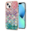 For iPhone 15 Electroplating Pattern IMD TPU Shockproof Case