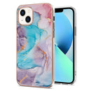 For iPhone 15 Electroplating Pattern IMD TPU Shockproof Case