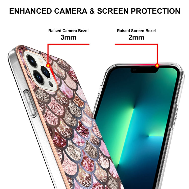 For iPhone 15 Pro Electroplating Pattern IMD TPU Shockproof Case