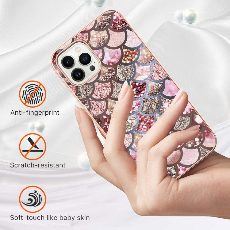 For iPhone 15 Pro Electroplating Pattern IMD TPU Shockproof Case