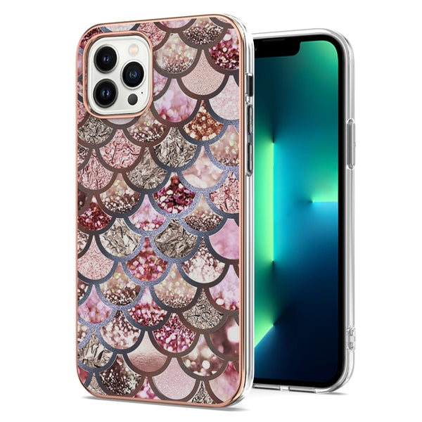 For iPhone 15 Plus Electroplating Pattern IMD TPU Shockproof Case