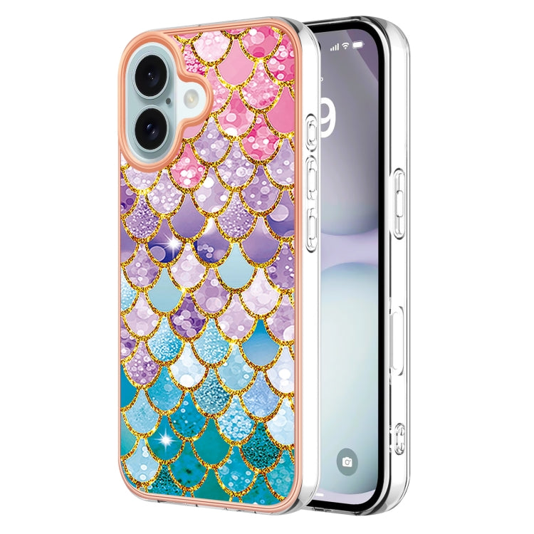 For iPhone 15 Pro Electroplating Pattern IMD TPU Shockproof Case