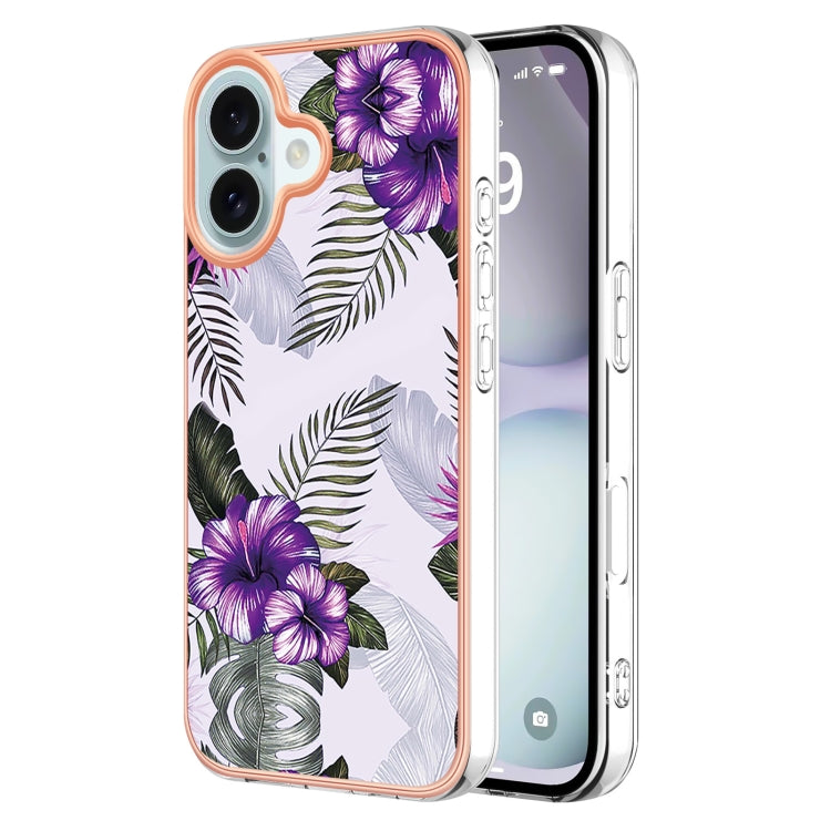 For iPhone 15 Pro Electroplating Pattern IMD TPU Shockproof Case