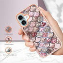 For iPhone 15 Pro Max Electroplating Pattern IMD TPU Shockproof Case
