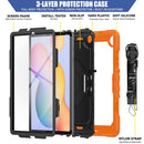 For Samsung Galaxy Tab S6 Lite P610 ShockproofShockproof Case with Holder & Shoulder Strap& Pen Holder
