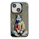 Animal Pattern Oil Painting Series PC + TPU Phone Case, For iPhone 14
