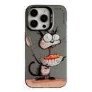 Animal Pattern Oil Painting Series PC + TPU Phone Case, For iPhone 15 Pro Max