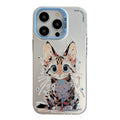 Animal Pattern Oil Painting Series PC + TPU Phone Case, For iPhone 15 Pro Max