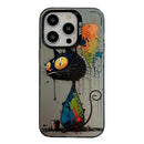 Animal Pattern Oil Painting Series PC + TPU Phone Case, For iPhone 15 Pro