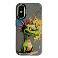 Animal Pattern Oil Painting Series PC + TPU Phone Case, For iPhone X / XS