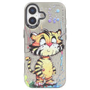 Animal Pattern Oil Painting Series PC + TPU Phone Case, For iPhone 16 Plus