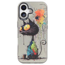 Animal Pattern Oil Painting Series PC + TPU Phone Case, For iPhone 16 Plus