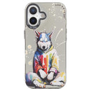 Animal Pattern Oil Painting Series PC + TPU Phone Case, For iPhone 16 Plus