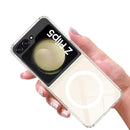 For Samsung Galaxy Z Flip 5 Magsafe Transparent Acrylic Phone Case
