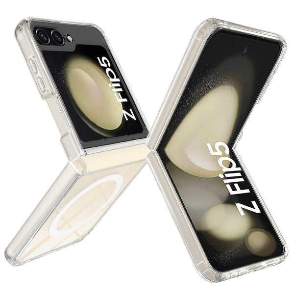 For Samsung Galaxy Z Flip 5 Magsafe Transparent Acrylic Phone Case