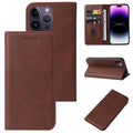 For iPhone 15 Pro Max Magnetic Closure Leather Wallet Phone flip Case