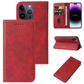 For iPhone 15 Pro Max Magnetic Closure Leather Wallet Phone flip Case