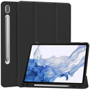 TPU Smart Leather Tablet Case with Pen Slot For Samsung Galaxy Tab S9 FE+