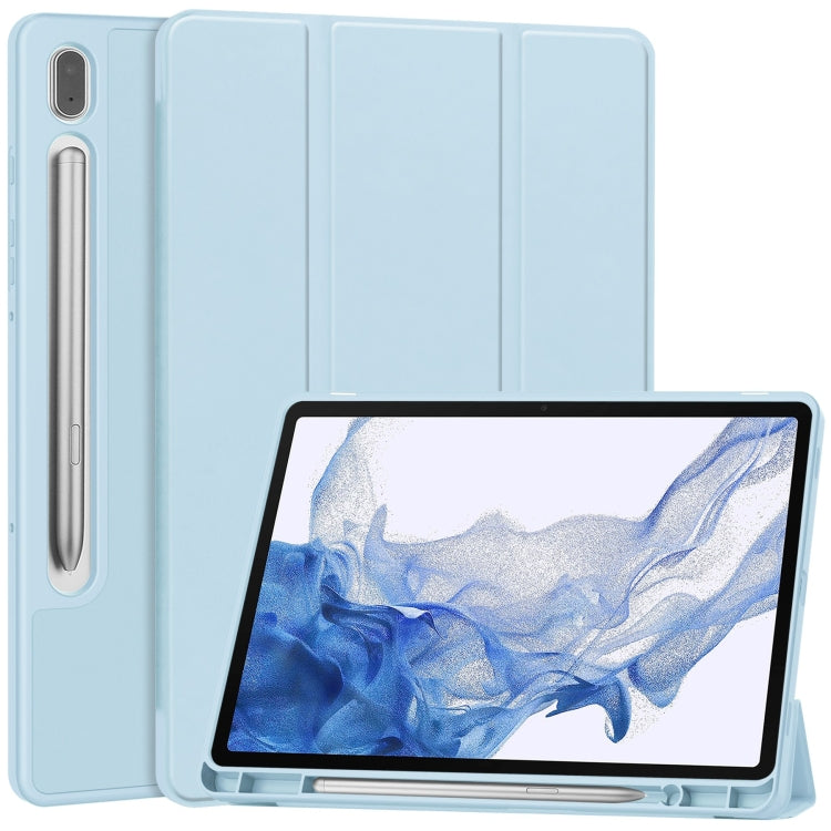 TPU Smart Leather Tablet Case with Pen Slot For Samsung Galaxy Tab S9 FE+