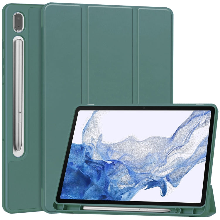 TPU Smart Leather Tablet Case with Pen Slot For Samsung Galaxy Tab S9 FE+