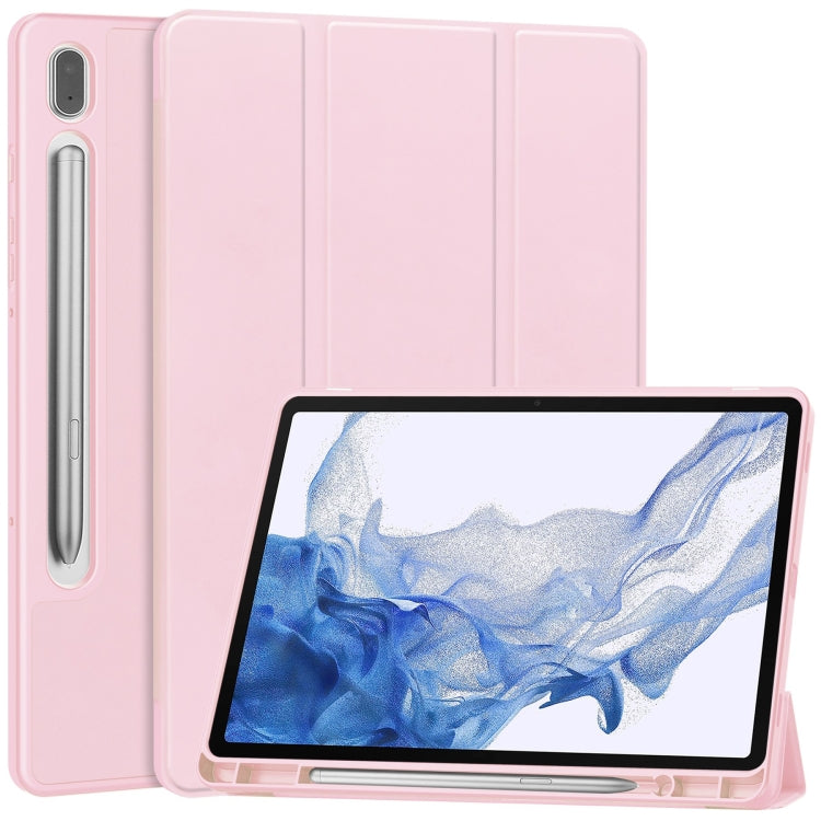 TPU Smart Leather Tablet Case with Pen Slot For Samsung Galaxy Tab S9 FE+