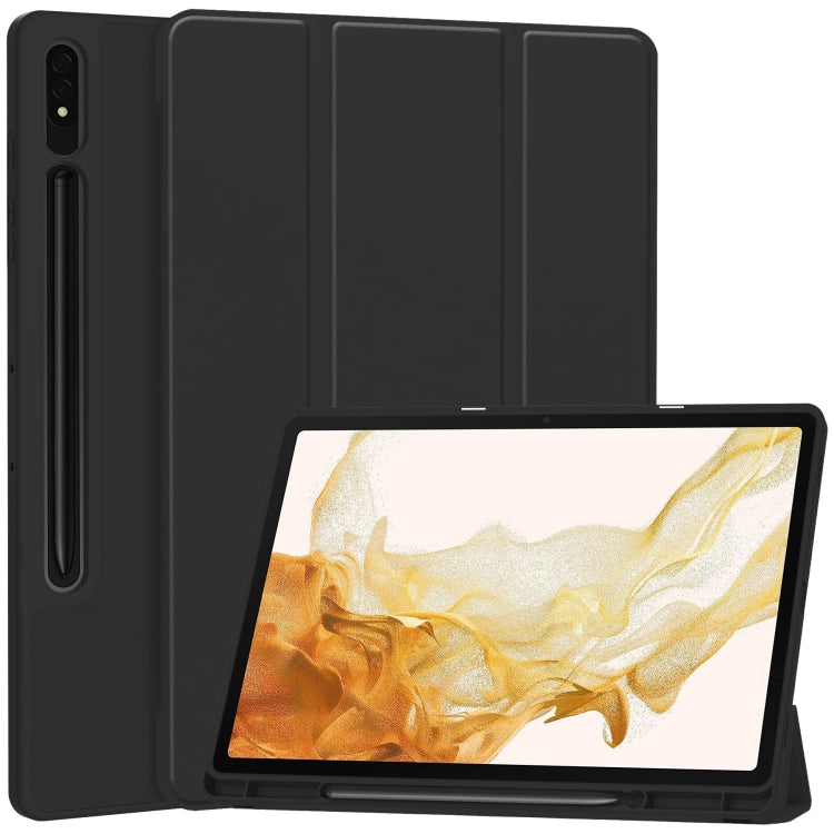 TPU Smart Leather Tablet Case with Pen Slot For Samsung Galaxy Tab S9 FE+
