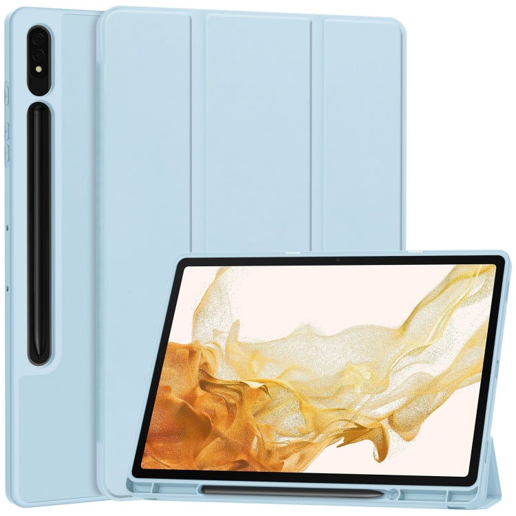 TPU Smart Leather Tablet Case with Pen Slot For Samsung Galaxy Tab S9 FE+