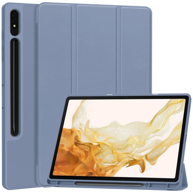 TPU Smart Leather Tablet Case with Pen Slot For Samsung Galaxy Tab S9 FE+