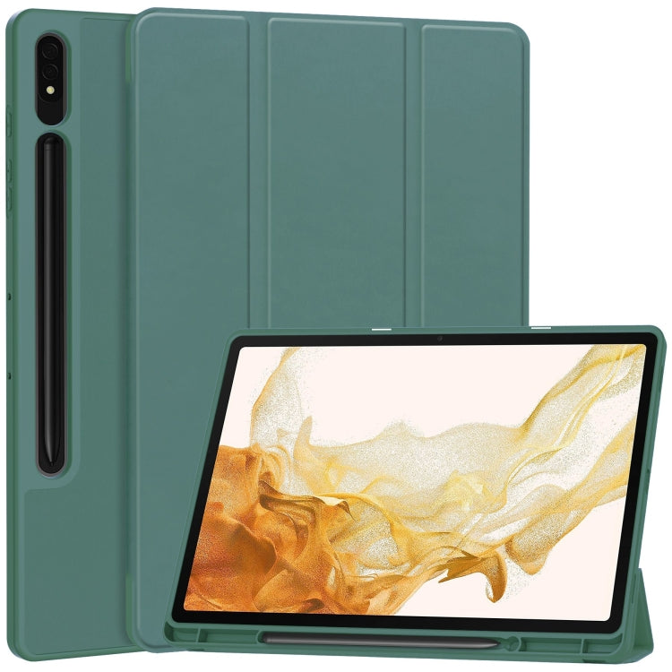 TPU Smart Leather Tablet Case with Pen Slot For Samsung Galaxy Tab S9 FE+