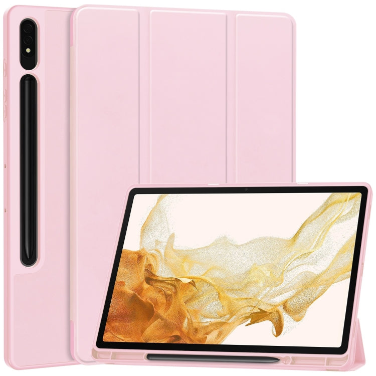 TPU Smart Leather Tablet Case with Pen Slot For Samsung Galaxy Tab S9 FE+