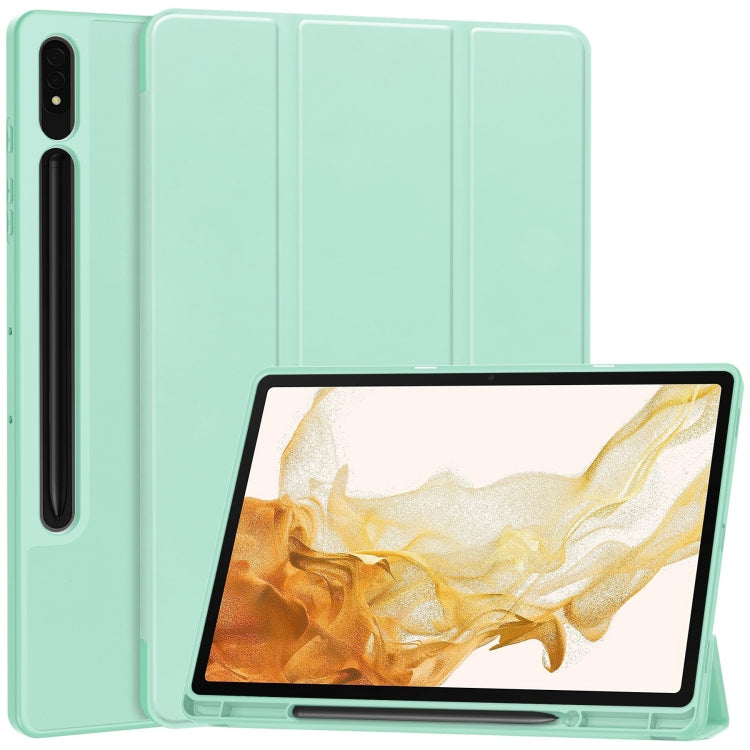 TPU Smart Leather Tablet Case with Pen Slot For Samsung Galaxy Tab S9 FE+
