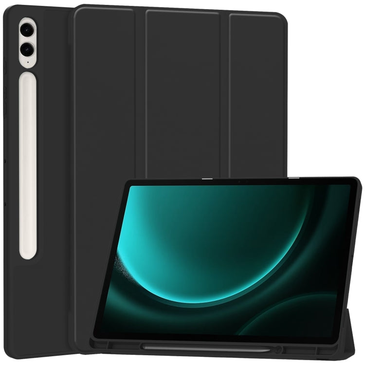 TPU Smart Leather Tablet Case with Pen Slot For Samsung Galaxy Tab S9 FE+