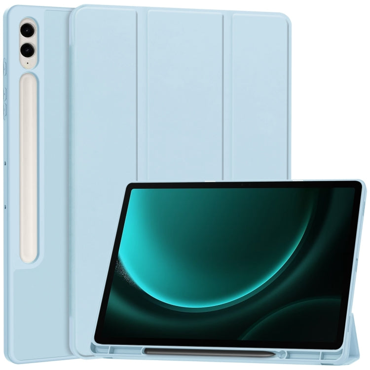 TPU Smart Leather Tablet Case with Pen Slot For Samsung Galaxy Tab S9 FE+