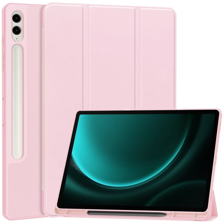 TPU Smart Leather Tablet Case with Pen Slot For Samsung Galaxy Tab S9 FE+