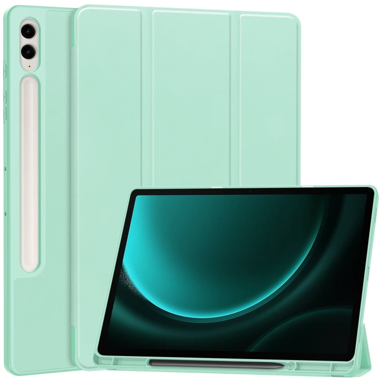 TPU Smart Leather Tablet Case with Pen Slot For Samsung Galaxy Tab S9 FE+