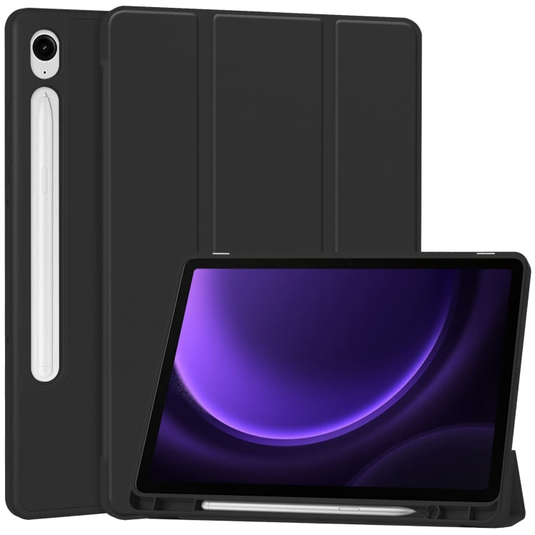TPU Smart Leather Tablet Case with Pen Slot For Samsung Galaxy Tab S9 FE+