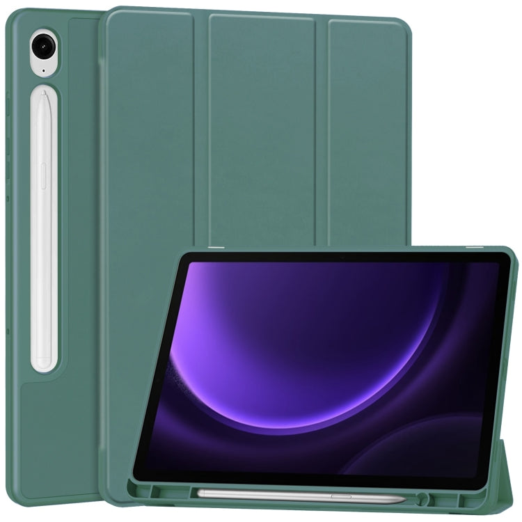 TPU Smart Leather Tablet Case with Pen Slot For Samsung Galaxy Tab S9 FE+