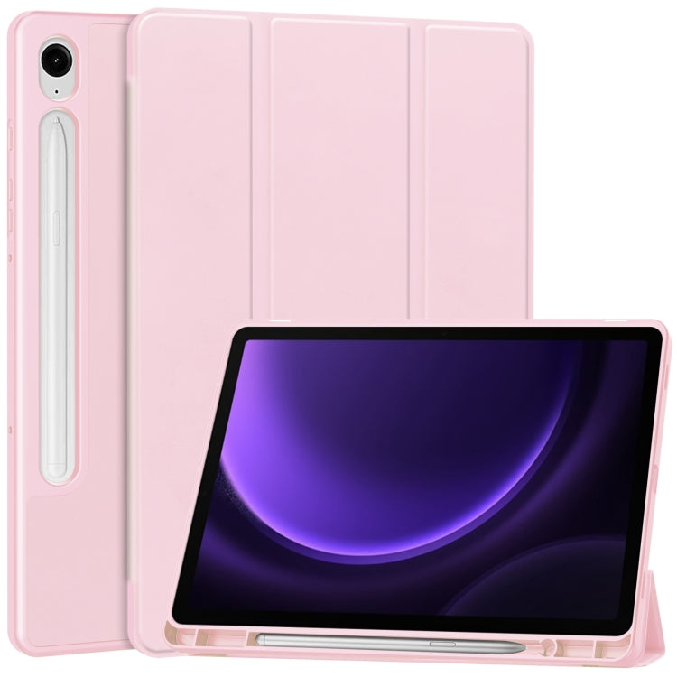 TPU Smart Leather Tablet Case with Pen Slot For Samsung Galaxy Tab S9 FE+