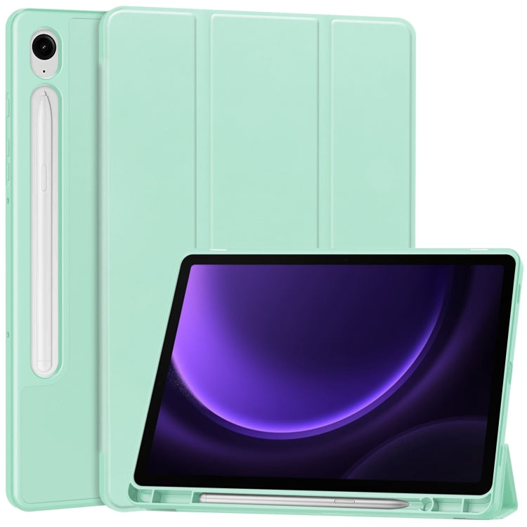 TPU Smart Leather Tablet Case with Pen Slot For Samsung Galaxy Tab S9 FE+
