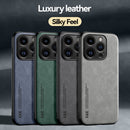 Skin Feel Magnetic Leather Back Phone Case, For iPhone 17e / 16e, For iPhone 17 Pro Max, For iPhone 17 Pro, For iPhone 17, For iPhone Air, For iPhone 16 Pro Max